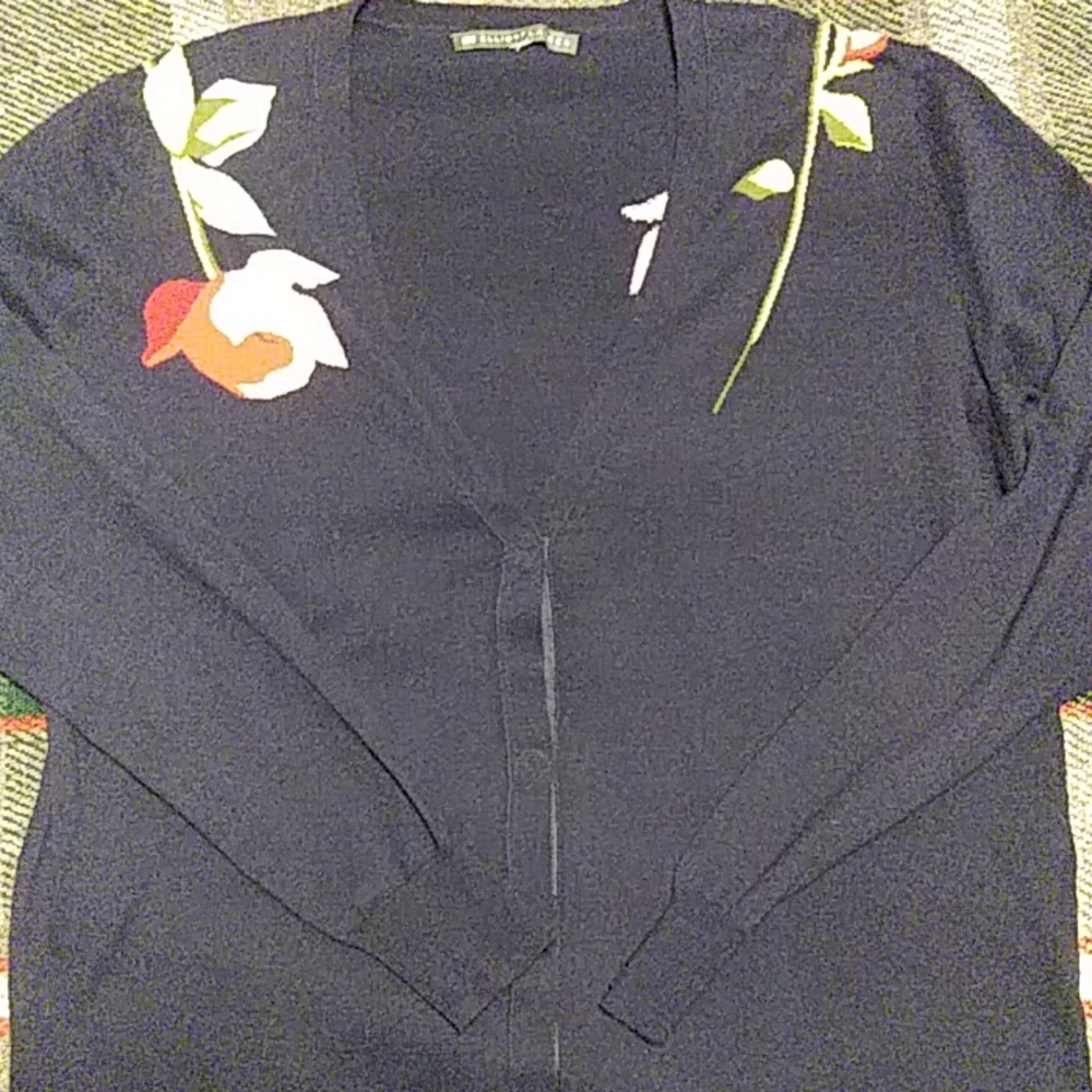 Elliott Lauren navy floral cardigan
